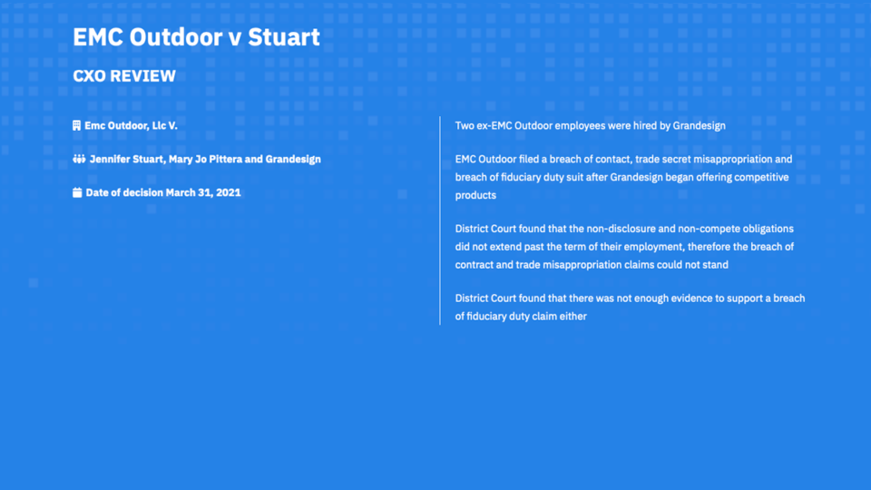 EMC Outdoor v Stuart