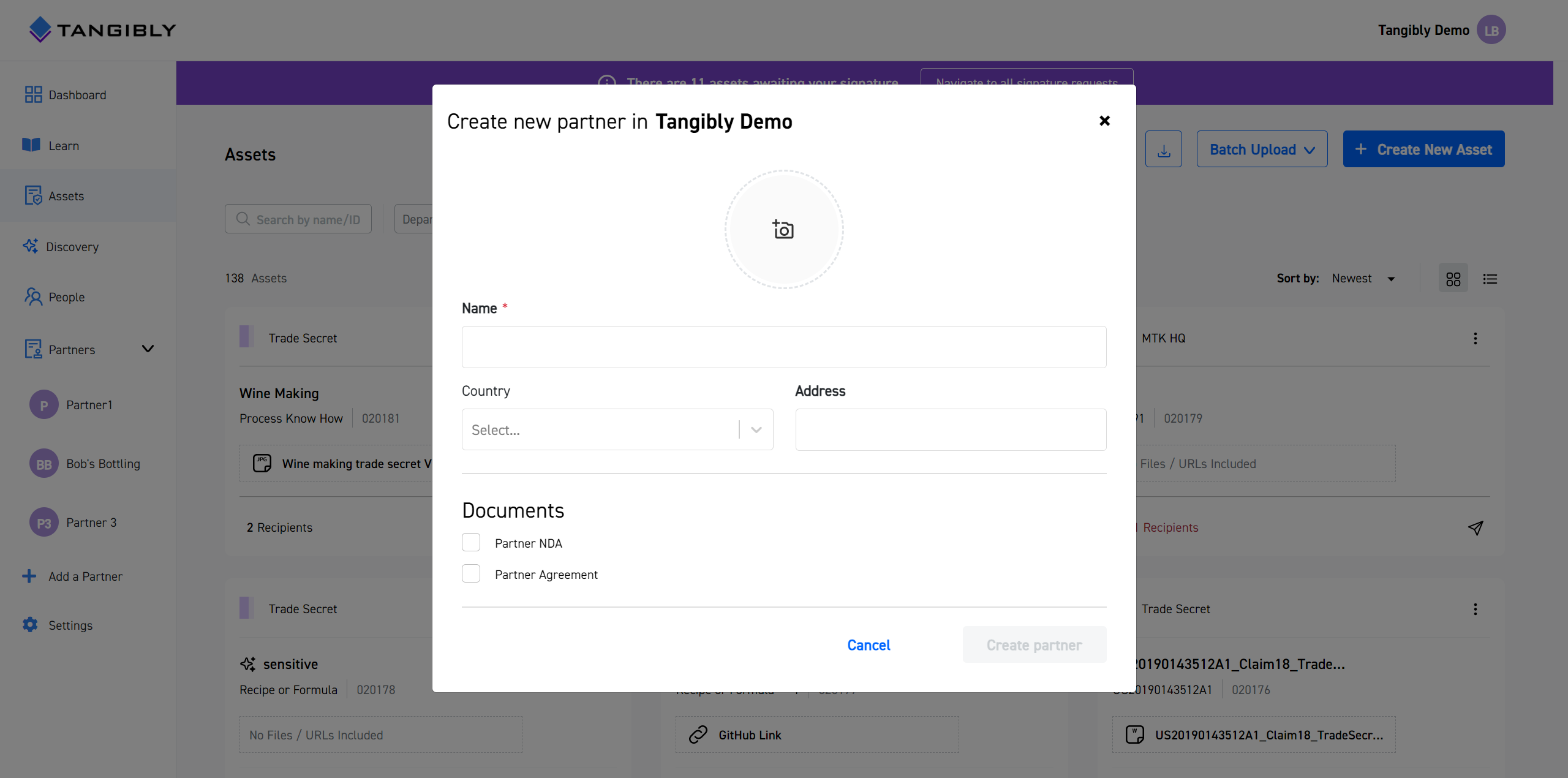 Tangibly Adding Parters