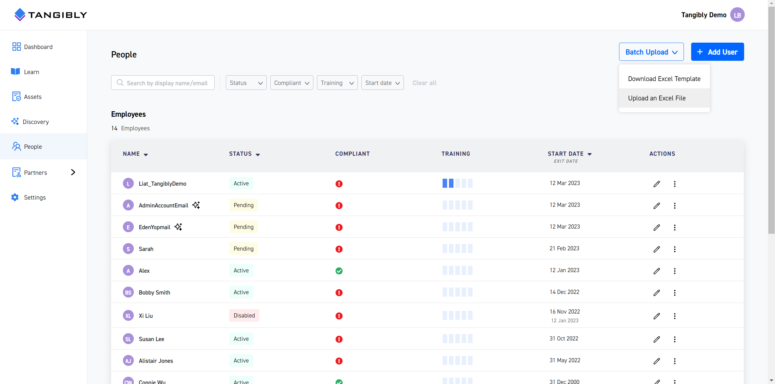 Tangibly Batch Add Users